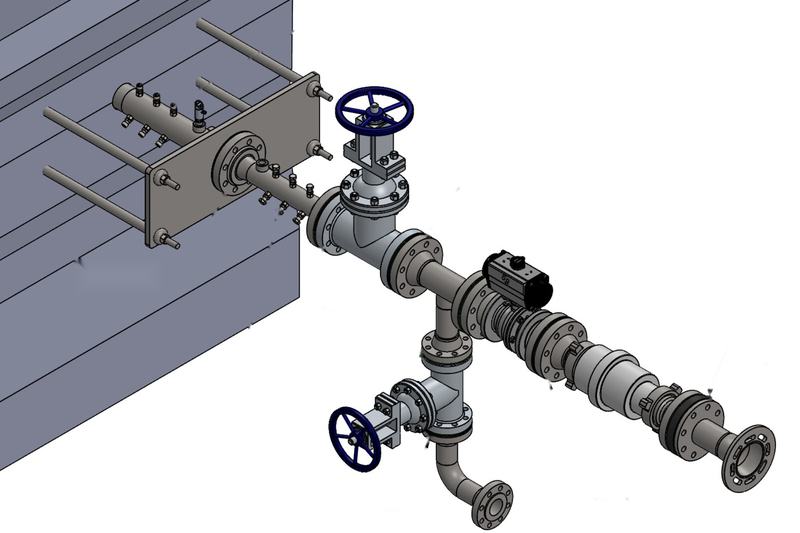 3D design of the high-pressure standpipe and headworks